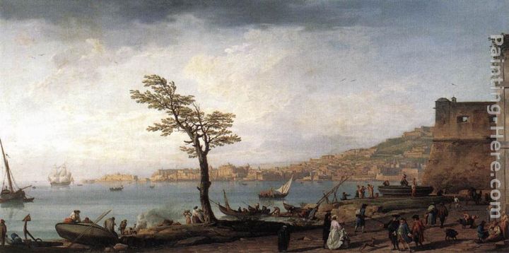 View of Naples painting - Claude-Joseph Vernet View of Naples art painting